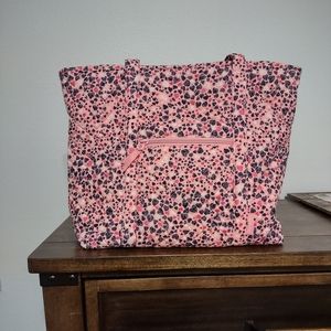 Pink with hearts, large Vera Bradley tote